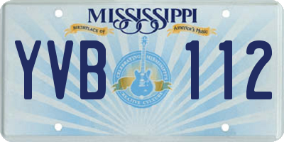 MS license plate YVB112