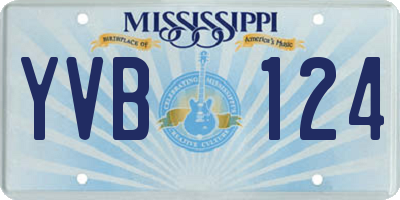 MS license plate YVB124