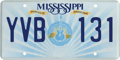 MS license plate YVB131