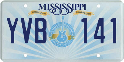MS license plate YVB141