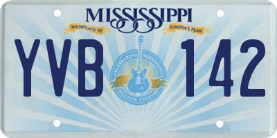 MS license plate YVB142