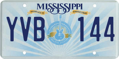 MS license plate YVB144