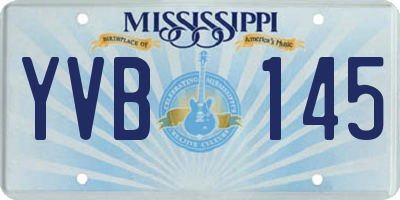 MS license plate YVB145