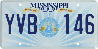 MS license plate YVB146