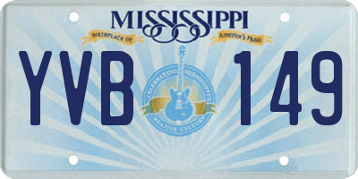 MS license plate YVB149