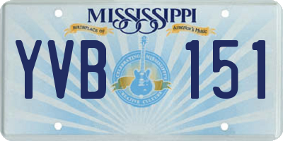 MS license plate YVB151