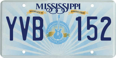 MS license plate YVB152