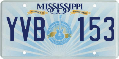 MS license plate YVB153