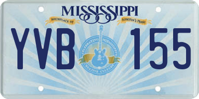 MS license plate YVB155