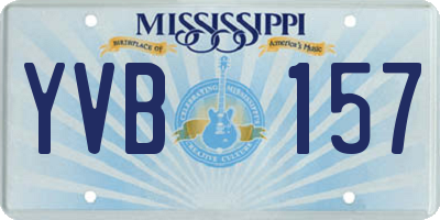 MS license plate YVB157
