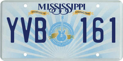 MS license plate YVB161