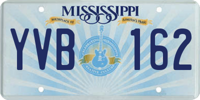 MS license plate YVB162