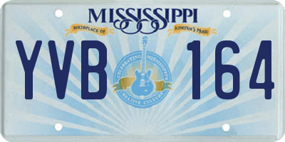 MS license plate YVB164