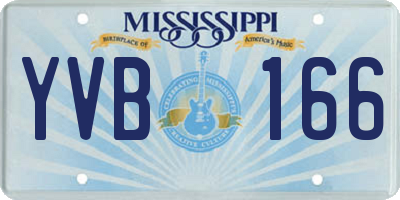 MS license plate YVB166