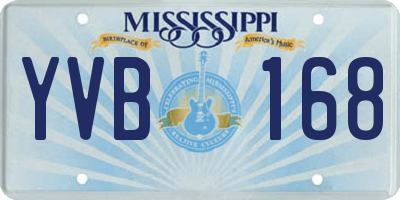 MS license plate YVB168