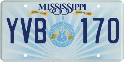 MS license plate YVB170