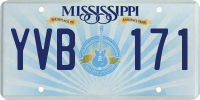 MS license plate YVB171