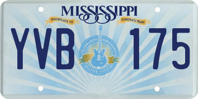 MS license plate YVB175