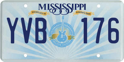 MS license plate YVB176