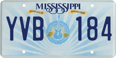 MS license plate YVB184
