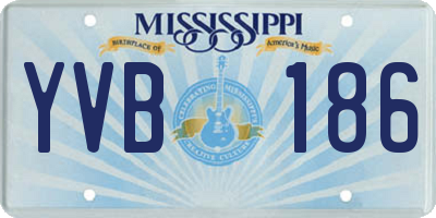 MS license plate YVB186