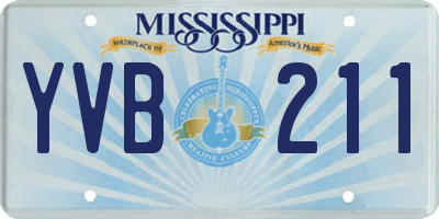 MS license plate YVB211