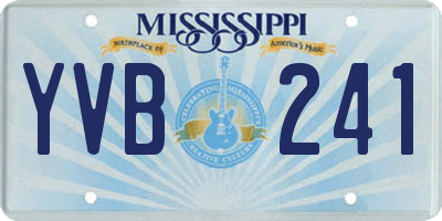 MS license plate YVB241