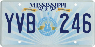 MS license plate YVB246