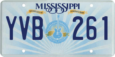 MS license plate YVB261