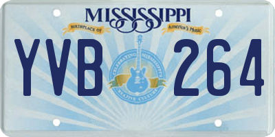 MS license plate YVB264
