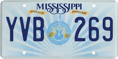 MS license plate YVB269