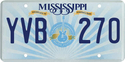 MS license plate YVB270