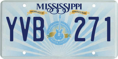 MS license plate YVB271