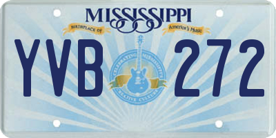 MS license plate YVB272