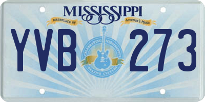 MS license plate YVB273