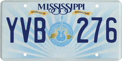 MS license plate YVB276