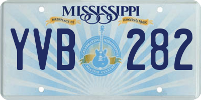 MS license plate YVB282