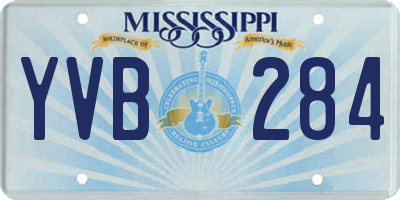 MS license plate YVB284