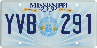 MS license plate YVB291