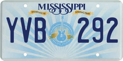 MS license plate YVB292