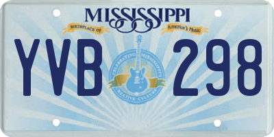 MS license plate YVB298