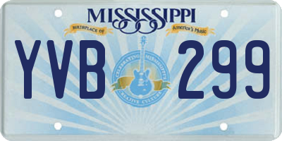 MS license plate YVB299