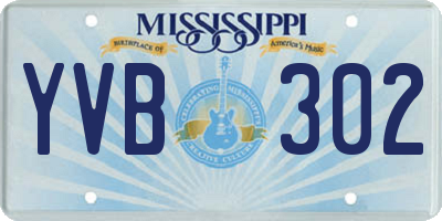 MS license plate YVB302
