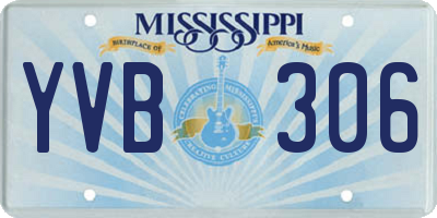 MS license plate YVB306