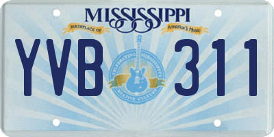 MS license plate YVB311
