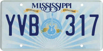 MS license plate YVB317