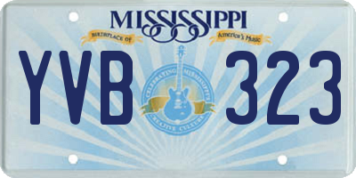 MS license plate YVB323