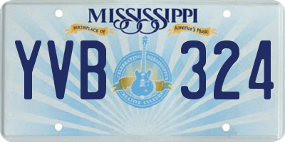 MS license plate YVB324