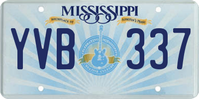 MS license plate YVB337