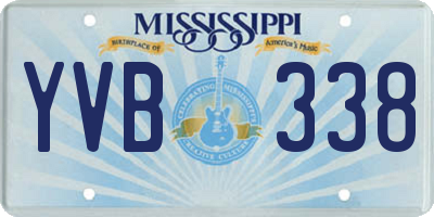 MS license plate YVB338